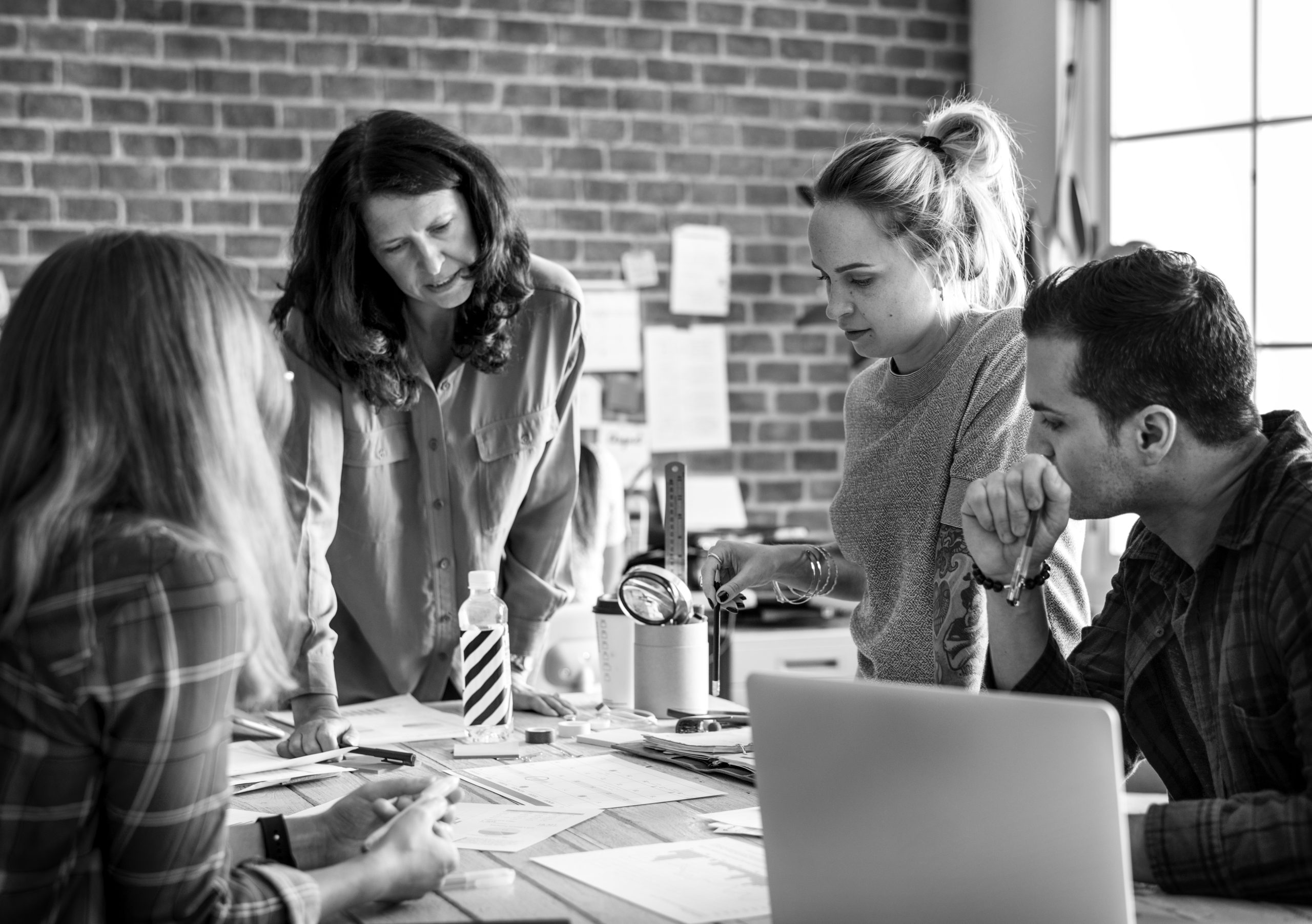 group of diverse people having a meeting